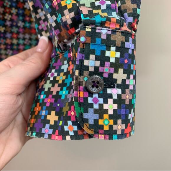 Bugatchi UOMO Multi-Color Plus Pattern Button Down Long Sleeve Shirt - Picture 8 of 11